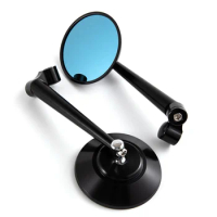 Motorcycle Mirror Round Side Rearview CNC for Honda Rebel CB300R CB650R Yamaha XSR700 XSR900 Kawasaki Z650 Z900RS Suzuki SV650