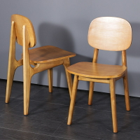『免運』現代簡約實木餐椅傢用餐廳椅子靠背休閒椅白蠟木木椅子 售後無憂