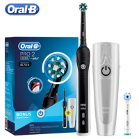 Oral B Pro2000 Rotary Electric Toothbrush 3D White Teeth Intelligent Pressure Sensor Dual Oral Clean Smart Timer Rechargeable
