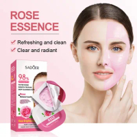 8pcs Rose Mud Mask Moisturizing Deep Cleansing Mask Whitening Blackhead Pores Oil Control Anti-Acne Smearing Mud Mask Face Care