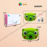 Bubble Camera Elektrik Otomatis Mainan Gelembung Sabun Anak Karakter Lucu KEROPI