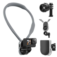 Neck Mount Hand Free Necklace Holder POV Selfie Holder Video Vlog Necklace Strap for Insta360 Go2/Gopro/Osmo Action