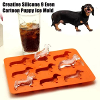 Creative Dachshund Dog Shaped Silicone Ice Cube Mold for Drink Ice Maker Candy Chocolate Biscuit Fondant Cupcake Cake Decoration