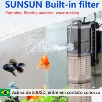 SUNSUN Aquarium Filter Pump Fish Tank Submersible Silent Air Oxygen Aerator Internal Water Pump Aquarium Air Pump Wave Maker