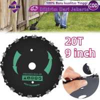 9inch-20T Bilah Mesin Pemotong Rumput Menebal Bilah Gergaji Rantai Melingkar Baja Mangan/Pedang Loga
