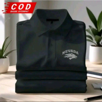 Polo Katun Thsirt Logo Dtf Print Nvd Atasan Pria Dan Wanita Dewasa Nevada