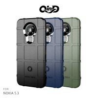 QinD NOKIA 5.3 戰術護盾保護套 鏡頭加高 保護套 手機殼【APP下單4%點數回饋】