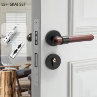 Antique Zinc Alloy Magnetism Lock Bedroom Mute Security Door Locks Indoor Door Knob with Lock and Key Home Hardware Lockset