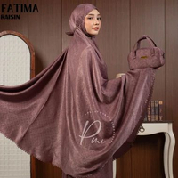 PUSAT MUKENA INDONESIA - Mukena Dewasa 2in1 Premium Terbaru Mewah Santorini Silk Jacquard Fatima Ser
