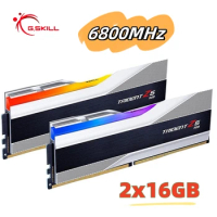 G.SKILL Trident Z5 RGB Series (Intel XMP 3.0) DDR5 RAM 32GB(2x16) Kit 6800MHz CL34 1.40V Desktop Computer Memory UDIMM- Silver