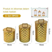 ZS - Toples Set 3Pcs Mewah Emas Plastik Eksklusif E type set
