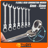 Small Size Taiwan Combination Flexible Ratchet Wrench Head Combination Spanner Wrench CR-V Din Matte