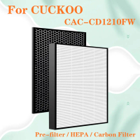 สำหรับเครื่องฟอกอากาศ CUCKOO รุ่น CAC CD1210FW ไส้กรอง HEPA และไส้กรองคาร์บอนแบบเปลี่ยน