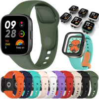 NEW Silicone WatchBand Strap For Xiaomi Redmi Watch 3 SmartWatch Band WristBand XiaoMi Redmi Watch 3 Active Case Protector Cover