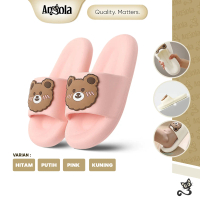 ANGOLA Sandal Slip-On CuteBear H08 Sandal Rumah/Kamar Mandi Slipper Strap Comfy Cowok Cewek shoes se