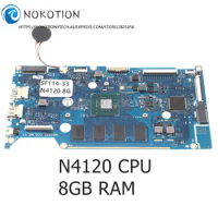 NB2665_PCB_MB_V3 NB2665 PCB MB V3 NBHYN11004 NB.HYN11.004 For ACER Swift SF114-33 laptop motherboard N4120 CPU 8G RAM