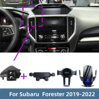 For Subaru Forester 2019-2022 XV 2018-2021 Car Phone Holder Special Fixed Bracket Base Wireless Charging Interior Accessories