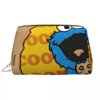 Cookie Monster Cartoon Sesames Street Cosmetic Bag Women Fashion Large Capacity Makeup Case Beauty Storage Toiletry Bags