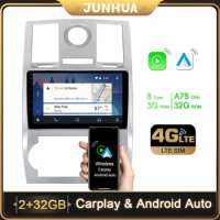 JUNHUA 9 Inch Android 10 Car Radio Wireless CarPlay Octa-Core 32GB 4G LTE SIM WIFI DSP GPS Navigation For Chrysler 300 300C