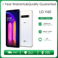 Original Unlocked LG V60 ThinQ 5G Single Sim 8GB RAM+128/256GB Octa-core 64MP 6.8'' 5000mAh Android 10 NFC FM QC4 Smartphone