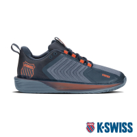 K-SWISS Ultrashot 3透氣輕量網球鞋-男-灰藍/橘