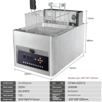 Automatic Elevating Electric Fryer Large Capacity Fryer French Fries Fried Chicken Temperature Controlled Thickened Fryer