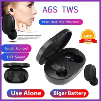 A6S TWS Earphones Wireless Bluetooth Headphones Touch Control Earbuds With Mic Earphones Sport Waterproof Headset for xiaomi