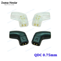 1Pair Earphone Male 2 Pin 0.75mm QDC Plug for KZ-ZS6/ZST/ZS10/ZSR ZSN AS16 Gold plated DIY Headphone Wire Connector