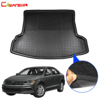 Cawanerl Car Tail Trunk Mat Rear Cargo Boot Tray Liner Floor Mud Kick Carpet Luggage Pad For Volkswagen Jetta 2012-2018