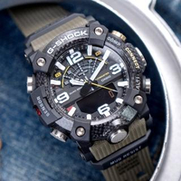 【CASIO 卡西歐】G-SHOCK 戶外探險雙重感應器運動錶/墨綠x黑(GG-B100-1A3DR)