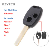 Keyecu Remote Key Shell Case 2 Button for Honda Accord Civic CR-V Pilot 2003 2004 2005 2006 2007 2008 2009 2010 2011 2012 2013