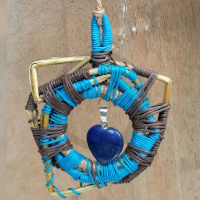 Kalung Batu Kristal Lapis Lazuli/Kalung Etnik Lapis Lazuli