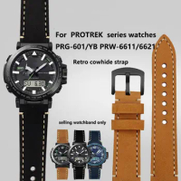 24mm Men's Watch Strap For Casio PROTREK Watch PRG-601/YB PRW-6611 PRW-6600 PRG650 Series Vintage Co