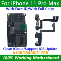 A+++ Quality board For iPhone 11 Pro max Motherboard 64GB 256GB NO/with Face ID Logic Free ICloud Factory Unlocked Mainboard
