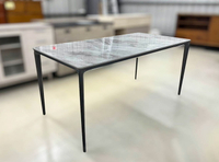 【 尚品傢俱】HT-45 馬利 5.3尺鋁合金岩板餐桌