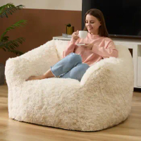 Giant Bean Bag Chair for Adults,Large Bean Bag Sofa with Armrests &amp; Stuffed Memory Foam,Big BeanBags with Filler,Plush Bean