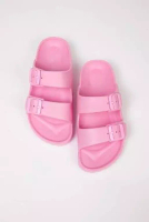 Trendyol Light Pink Double Striped Eva Light Sole Women's Slippers Takss25Te00065