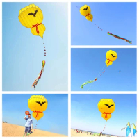 free shipping gourd kite flying soft kite walk in sky fun factory Chinese traditional kites Outdoor toys kite line reel koi fish