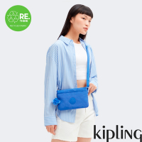 『千層包』Kipling 深邃亮藍色單肩隨身斜背包-RIRI