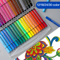 12/24/18/36 Color Washable Watercolor Pen Set Kids Student Drawing Graffiti Water Color Copic Pens Markers School Gift Supplies