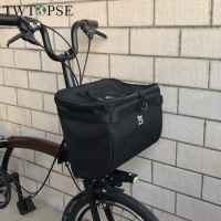 TWTOPSE Cycling Bike Bag For Brompton 3SXITY PIKES Dahon Tern Fnhon Folding Bike Bag MINI Basket With Bike Front Carrier Block