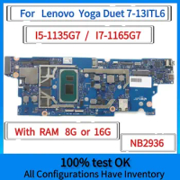 NB2936.For Lenovo Yoga Duet 7-13ITL6 Laptop Motherboard.With CPU I5-1135G7 I7-1165G7 RAM: 8GB/16GB 100% Test Ok