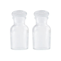 【RYAN】燒杯取樣瓶60ml/2入 玻璃藥瓶 寬口玻璃瓶 851-GB60(消毒玻璃瓶 實驗器材 玻璃容器 小玻璃瓶)