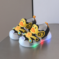 ICK Shop【childrens Kasut】Light-on Baby Shoes Children 0-1-3 Years Old 2 Boys Closed Toe Anti-Kick Sa
