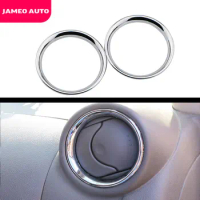Accessories For Nissan Micra March K13 2011 2012 2013 2014 2015 2016 2017 Chrome A/C Air Vent Ring Cover Trim Car Styling Frame