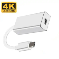 For Laptop PC TV 4K 60HZ Adapter USB-C To Mini Display Port Thunder-bolt 3 Type-C To Mini DP Cable Converter USB 3.1
