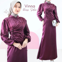 VINNA DRESS MAXI KONDANGAN GAUN PESTA ATASAN WANITA BRIDESMAID SATIN TERMURAH VIRAL PREMIUM (RPA) Ga