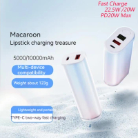 22.5W Universal Mini Small power bank externall battery Fast Charger For iPhone Samsung Huawei Portable type c USB Charging