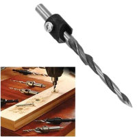 HSS Flute Countersink Drill Bit Deburring Tool Carpentry Reamer Woodworking Chamfer End Milling Countersink Step Guide Drill Bit