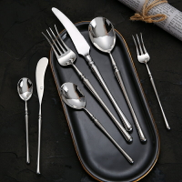 歐式 304不銹鋼鏡面牛排刀叉勺兩三件套家用全套網紅餐具湯勺叉子